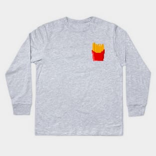Fries - Pixelart Design Kids Long Sleeve T-Shirt